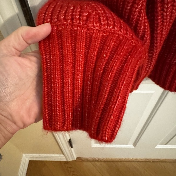 A New Day Plus Cable Knit Red Crew Neck Balloon Sleeve Sweater XXL - Picture 4 of 8